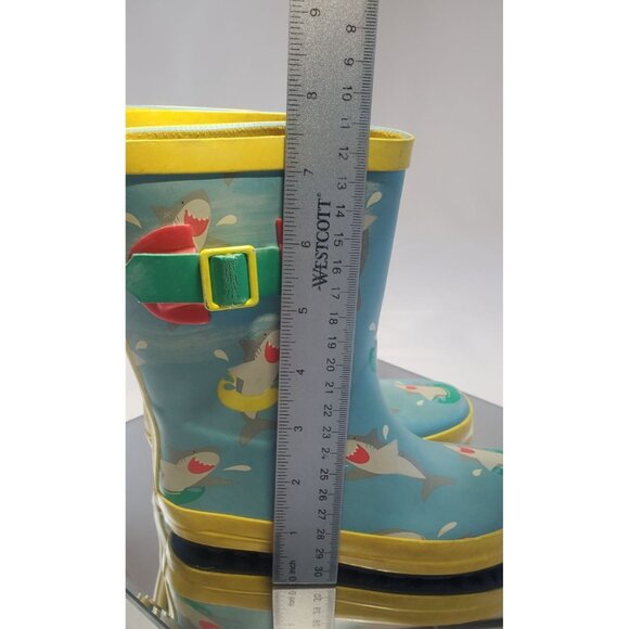 Sun Squad Gardening Boots Kids Size 9/10 Blue Sharks Print Design - Picture 9 of 9